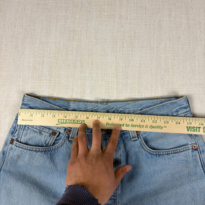 Vintage Levis Button Fly 501 Jeans 90s Light Wash 33x32 Slim Fit Jeans