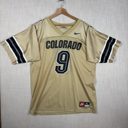 CU Boulder Colorado Buffaloes Nike Team XL Gold Mesh Football Jersey