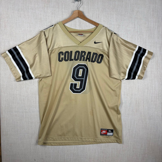CU Boulder Colorado Buffaloes Nike Team XL Gold Mesh Football Jersey