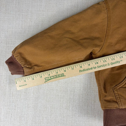 Y2K Carhartt Full Zip Hooded Duck Canvas Toddler 4T Wheat Jacket