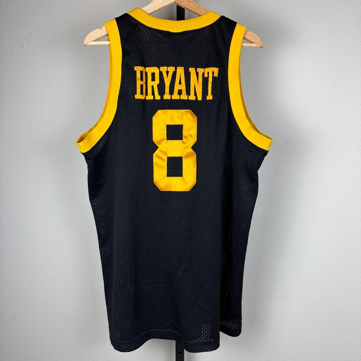 Vintage Nike Kobe Bryant Lakers #8 NBA Jersey Large Length +2 Swingman BLK/GLD