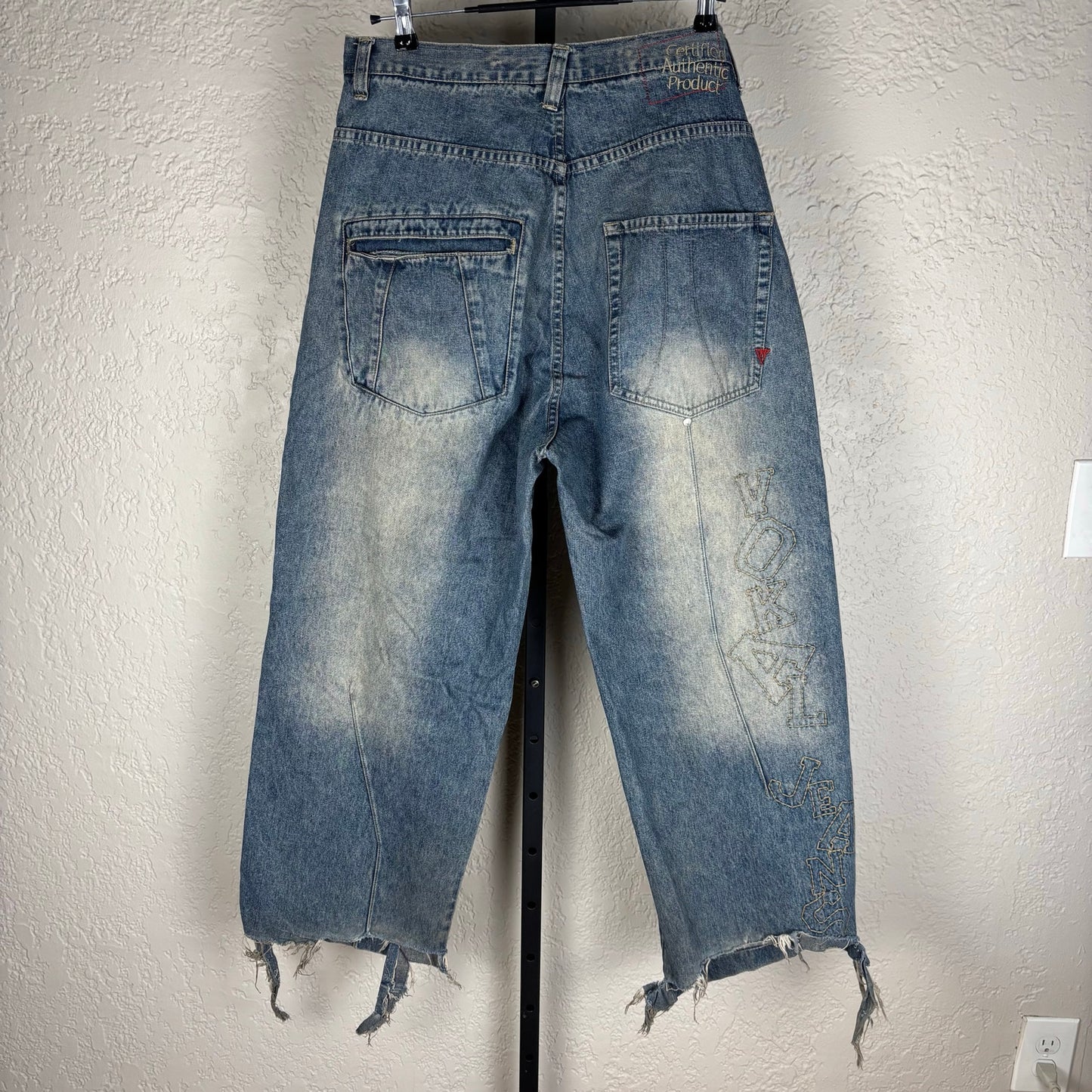 Vokal Classics Y2K Embroidered Baggy Sz 36 Skater Distressed Jeans