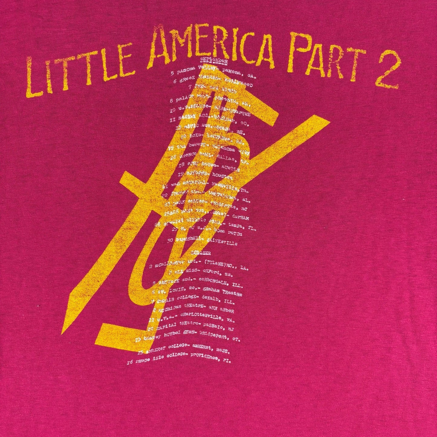 Vintage REM Little America Pt 2 Tour Medium Concert Band Tee
