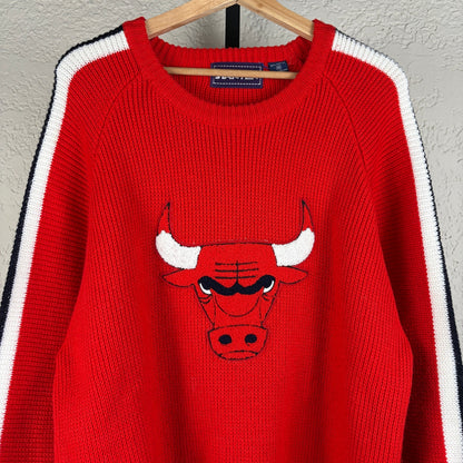 Vintage Chicago Bulls 90s Starter Medium Embroidered Logo Knit Sweater