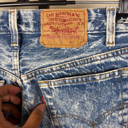 Vintage Levis 501 XX 80s Acid Wash Button Fly 29x30.5 USA Made Jeans