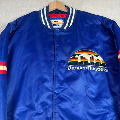 Vintage Denver Nuggets Starter Satin Embroidered NBA Bomber Jacket XXL