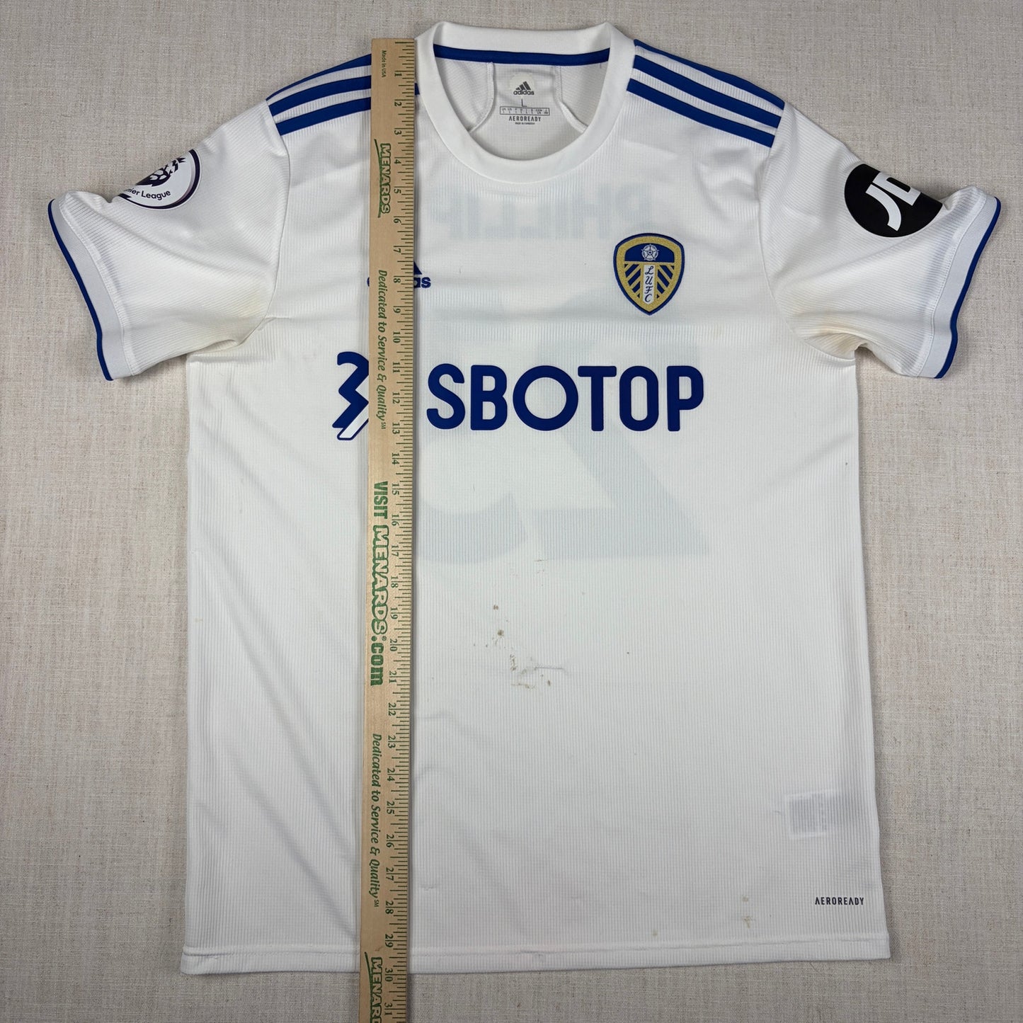 Adidas LEEDS United 2020/21 Home Kalvin Phillips #23 Large Football Jersey